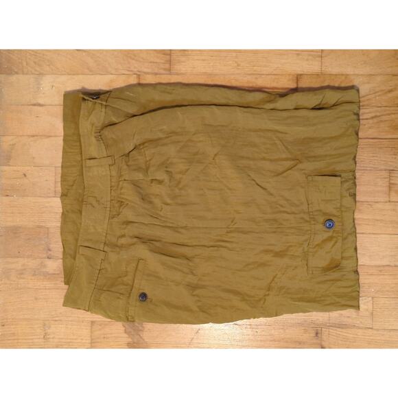 RTR Madewell Green Wide Leg High Rise Pleated Drapey Loose Cargo Pants Size 12 - Picture 9 of 13